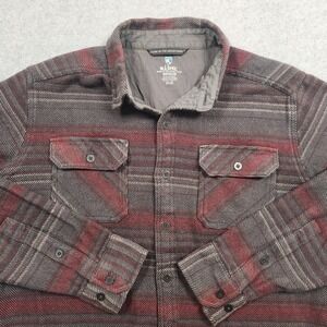 KUHL Disordr Flannel Mens Medium Red Long Sleeve Button Up Heavyweight Outdoors